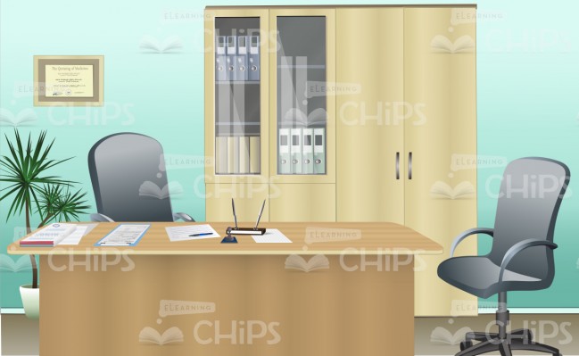 649x399 Spacious Office Room Vector Background
