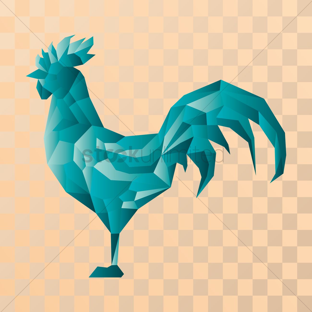 1300x1300 Free Rooster Vector Image
