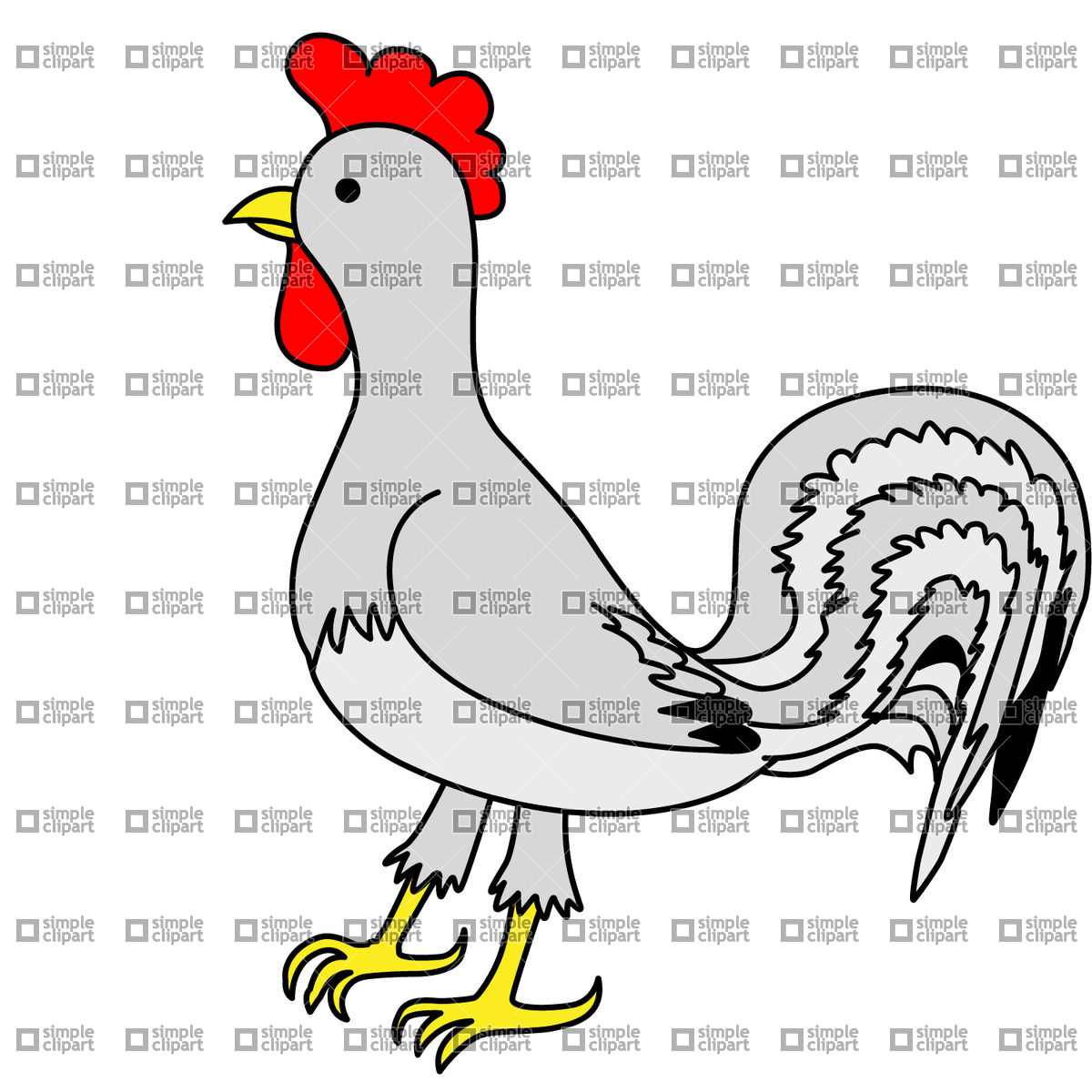 1200x1200 Rooster Vector Image