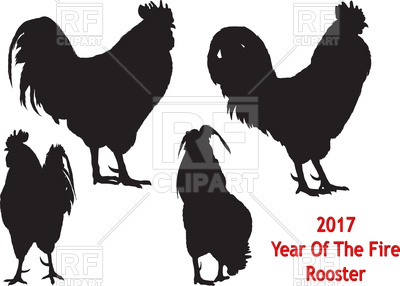 400x286 Silhouettes Of Roosters Vector Image Vector Artwork Of Plants