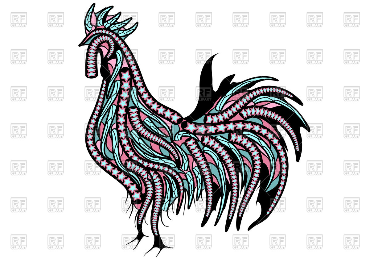 1200x849 Ethnic Rooster Vector Image Vector Artwork Of Plants And Animals
