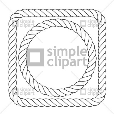 400x400 Rope Border Vector Image