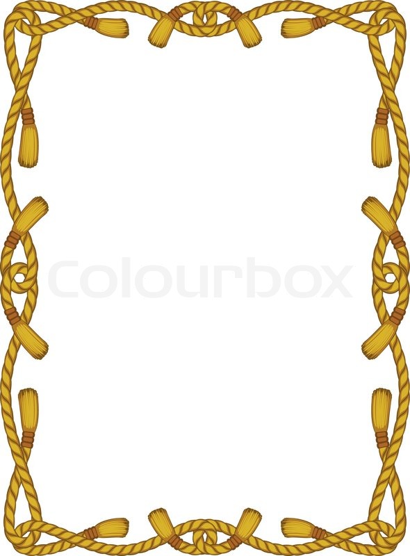 590x800 Rope Frame Isolated On White Stock Vector Colourbox