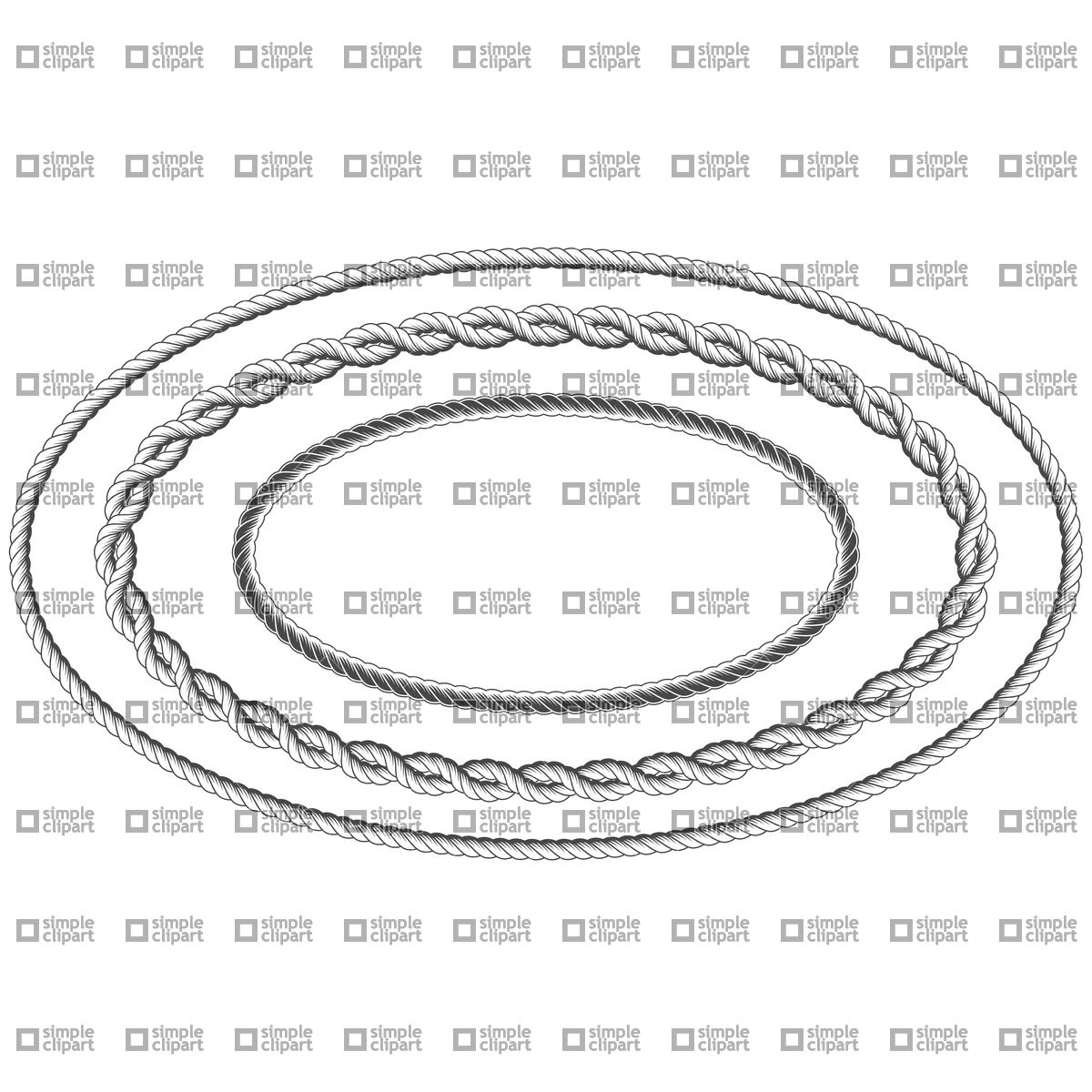 1200x1200 Twisted Rope Frame Of Oval Shape