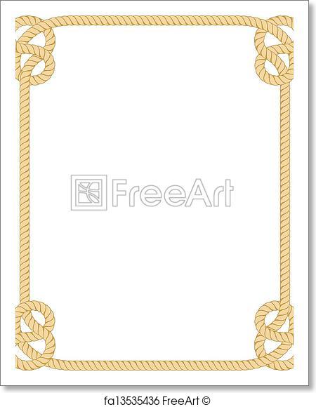 450x580 Free Art Print Of Rope Border. Vector Rope Border Isolated On