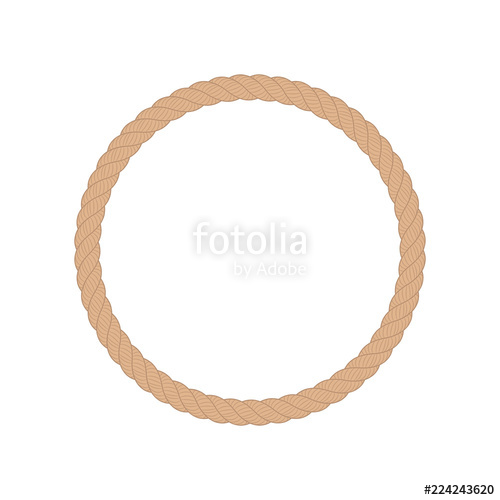 500x500 Rope Circle. Vector. Isolated. Stock Image And Royalty Free