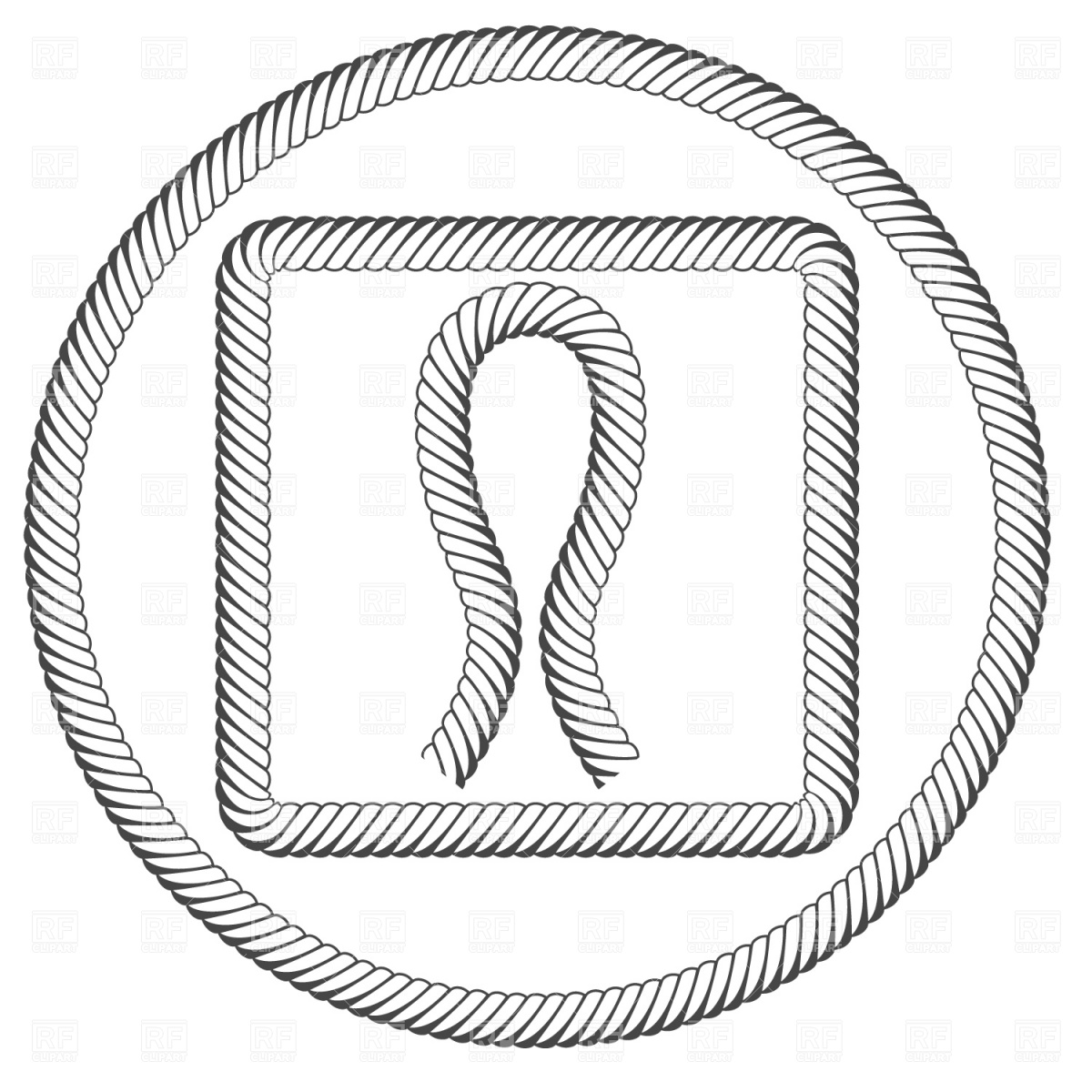 1200x1200 Drawn Rope Circle Vector 5