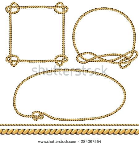 450x470 Rope Picture Frames Rope Frame For Your Text On Isolated White