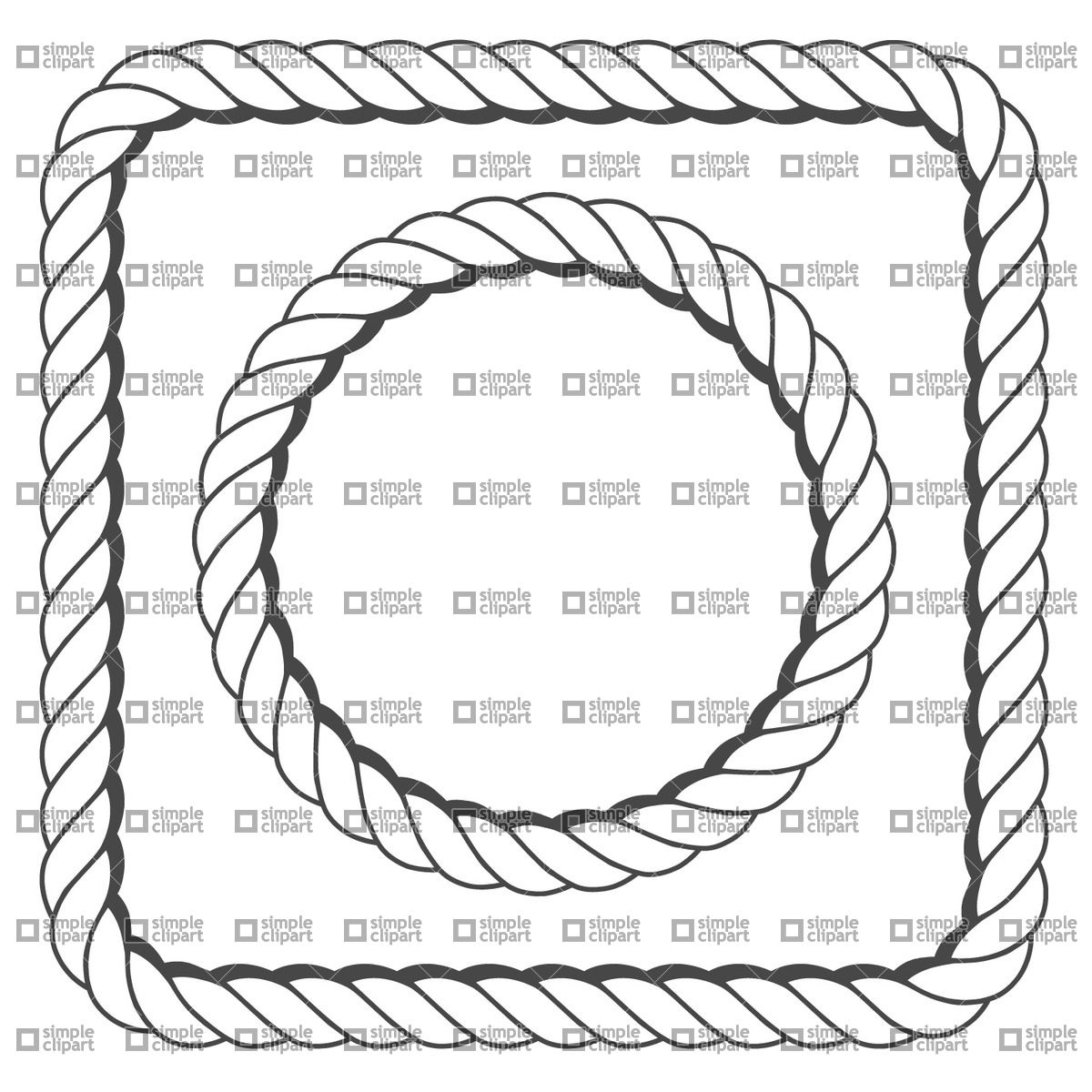 1200x1200 Rope Frame Vector Image