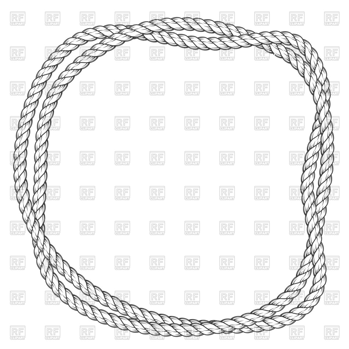 1200x1200 Twisted Round Rope Frame Vector Image Vector Artwork Of Borders