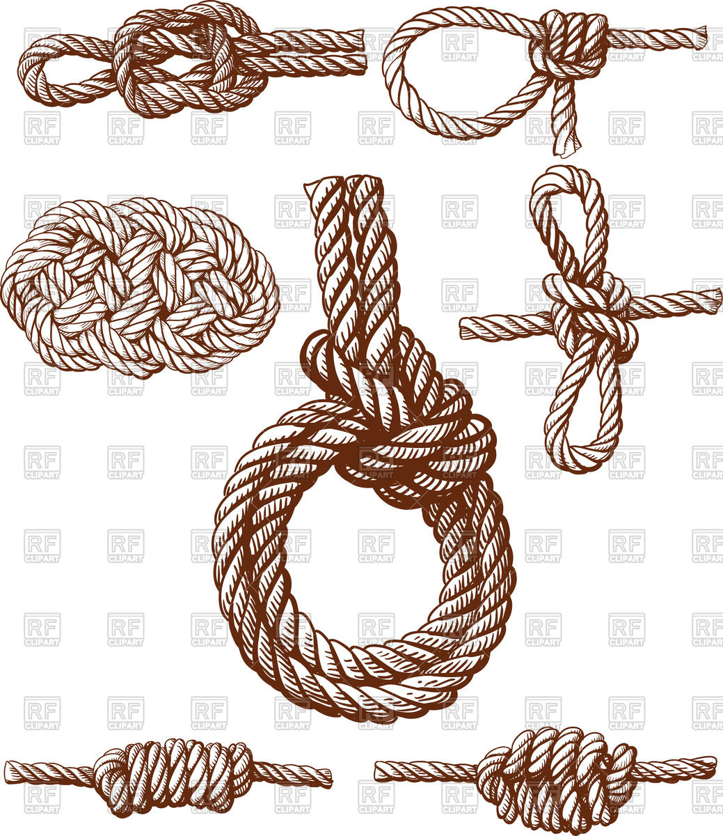 1039x1200 Set Of Several Nautical Knots Vector Image Vector Artwork Of
