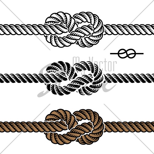 500x500 Vector Black Rope Knot Symbols