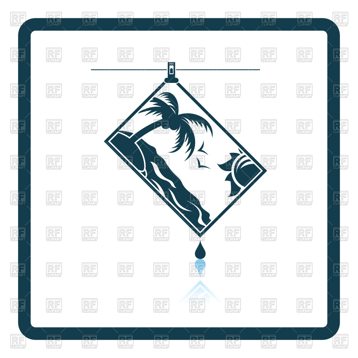 1200x1200 Icon Of Photograph Drying On Rope Vector Image Vector Artwork Of