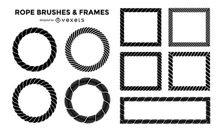 442x260 Realistic Rope Brushes Illustration Set