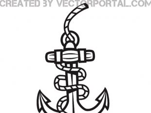 310x233 Anchor With Rope Vector Free Vectors Ui Download