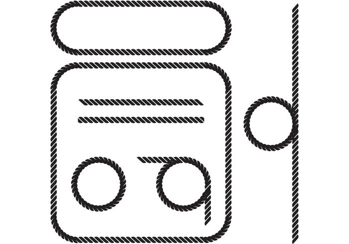 700x490 Black Ropes Vectors