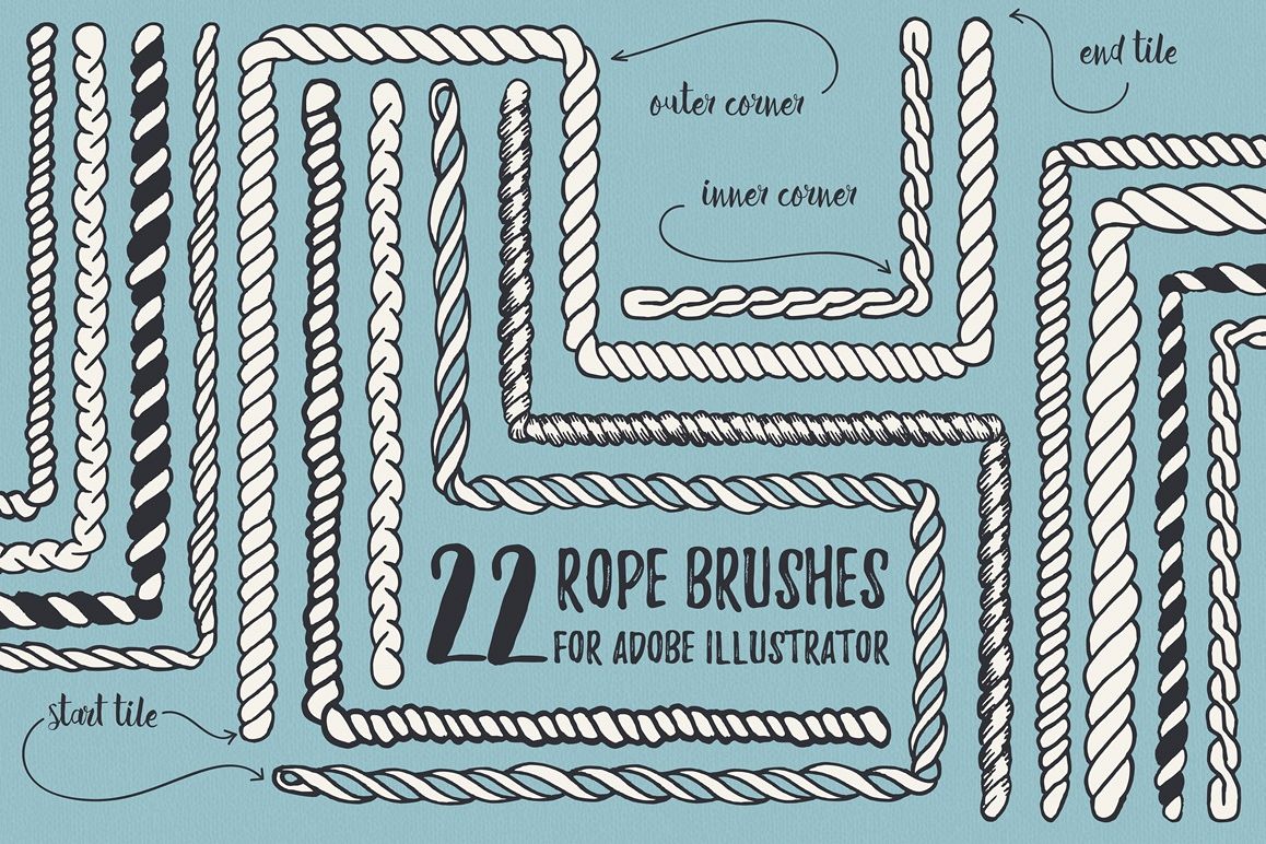 1158x772 22 Vector Rope Brushes