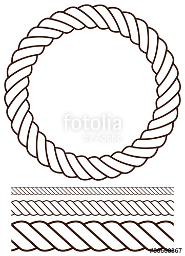 361x500 Rope Vector Set. Contour Version. Stock Image And Royalty Free