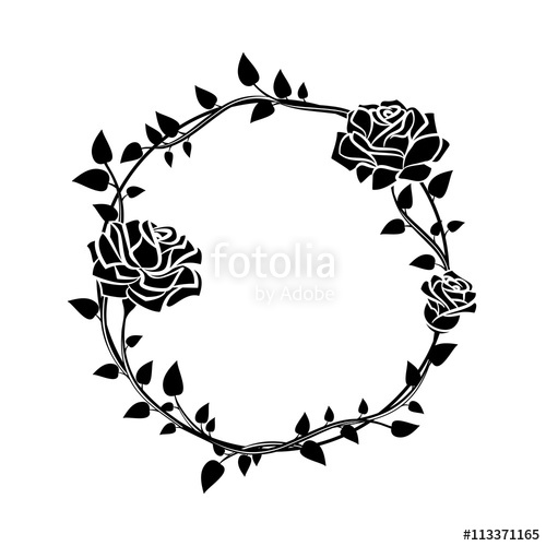 500x500 Frame Of Roses. Stylish Ornamental Border With Roses. Stock Image