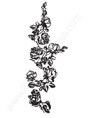 316x409 V15 Free Rose Vine Vector Graphic Rose Border Clip Art