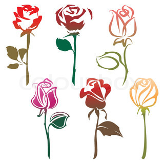 320x320 Pink Rose Stock Vector Colourbox
