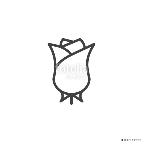 500x500 Rose Flowers Outline Icon. Linear Style Sign For Mobile Concept