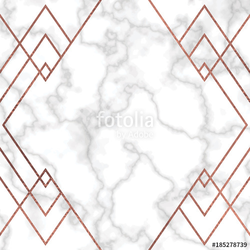 500x500 Marble Texture Vector Background With Rose Gold Lines Stock Image