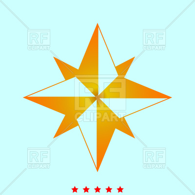 400x400 Wind Rose Icon Vector Image Vector Artwork Of Signs, Symbols