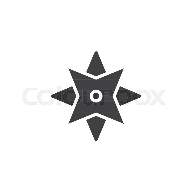 800x800 Wind Rose Icon Vector, Filled Flat Sign, Solid Pictogram Isolated