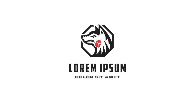 800x420 Wolf Amp Rose Logo Icon Vector Makiplace