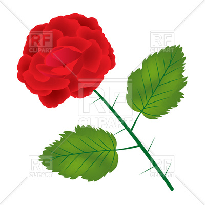 400x400 Red Rose With Leaves Vector Image Vector Artwork Of Plants And