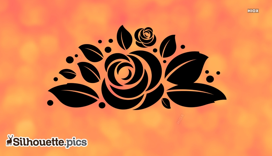 934x534 Silhouette Rose Rose Leaf Vector @ Silhouette.pics