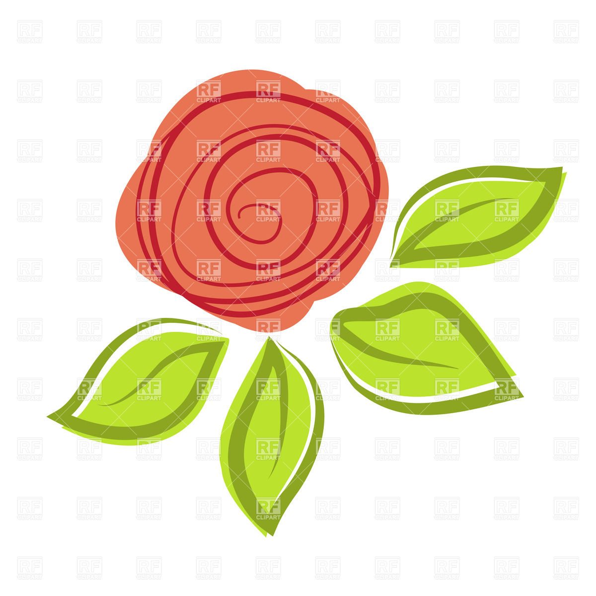 1200x1200 Stylized Simple Rose Flower