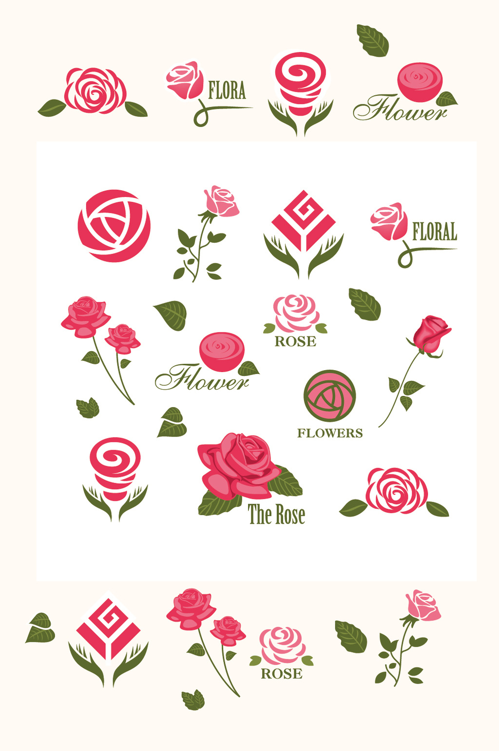 1024x1540 Rose Logo Vector Material Free Download Pikbest