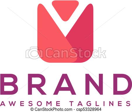 450x382 Simple Rose Flower Abstract Geometric Logo Vector, Flower Shop Or