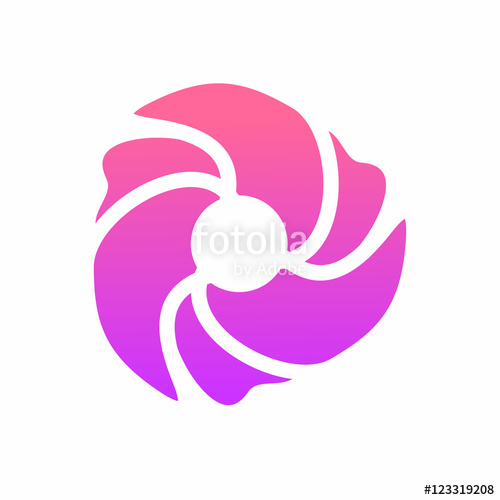 500x500 Abstract Rose Flower Logo Vector Icon Stock Image And Royalty