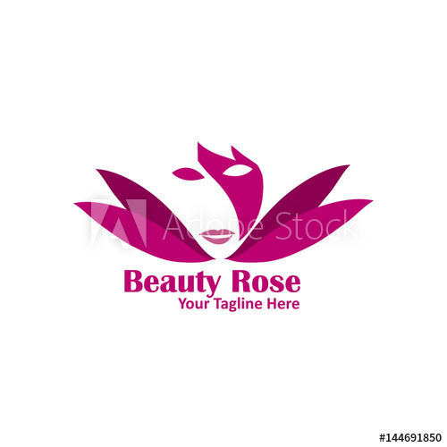 500x500 Beauty Rose Logo Vector Template