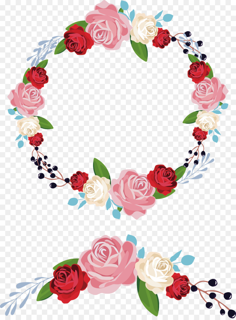 900x1220 Flower Wreath Garland Ornament