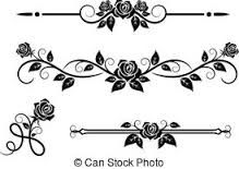 219x155 Vector Set Of Floral Calligraphic Elements, Dividers And Rose