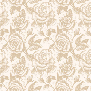 300x300 Retro Rose Pattern Vector