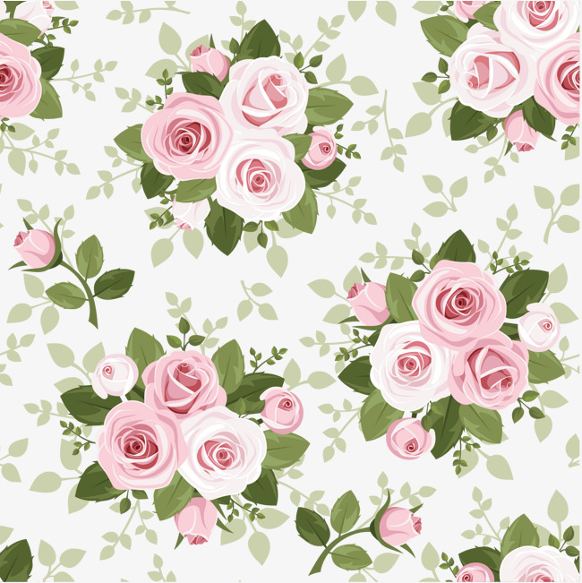650x651 Vector Rose Pattern Background Material, Rose Clipart, Background