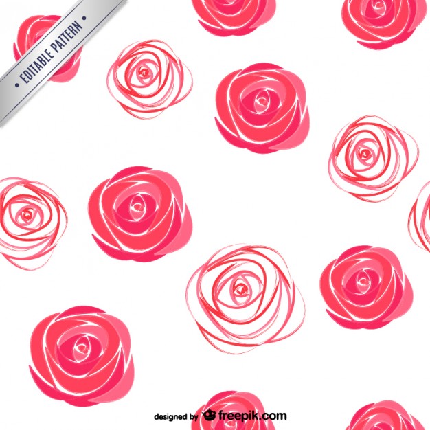 626x626 Watercolor Roses Pattern Vector Free Download
