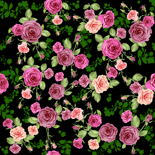 500x500 Creative Rose Pattern Design Graphics Vector 02 Free Download