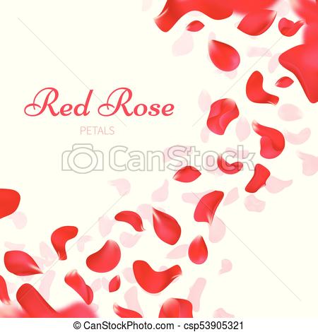 450x470 Romantic Wedding Vector Background With Falling Red Rose Petals