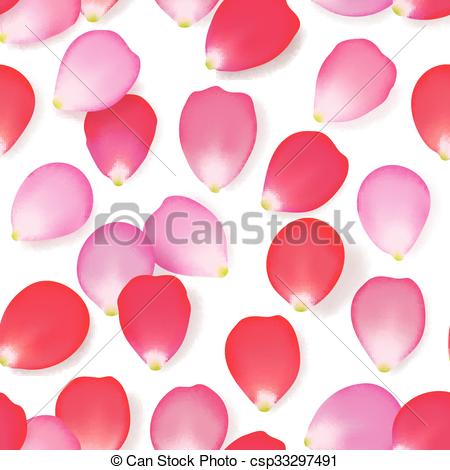 450x470 Seamless Pattern With Rose Flower Petals. Seamless Pattern