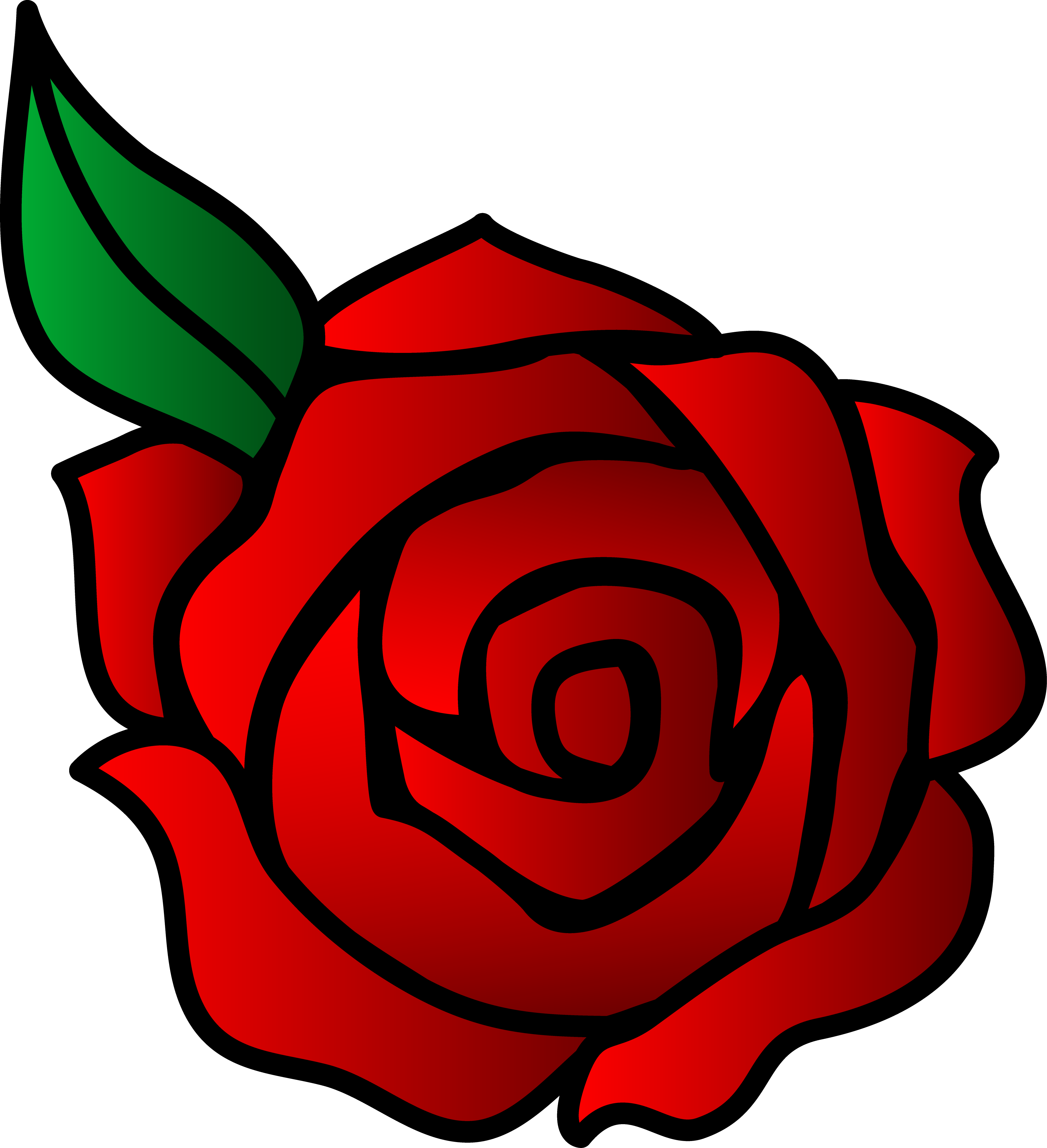 4042x4434 Red Rose Vector Art