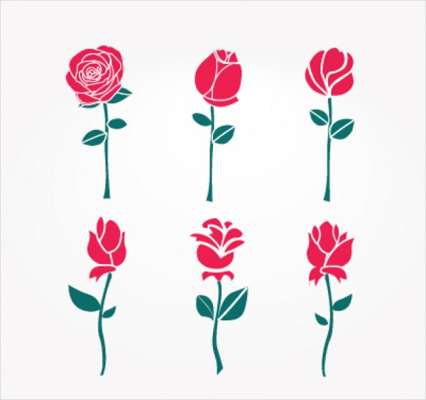 620x582 Rose Vectors