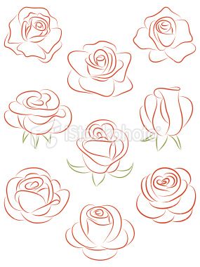 285x380 Set Of Roses. Vector Illustration. Cookies! Vector