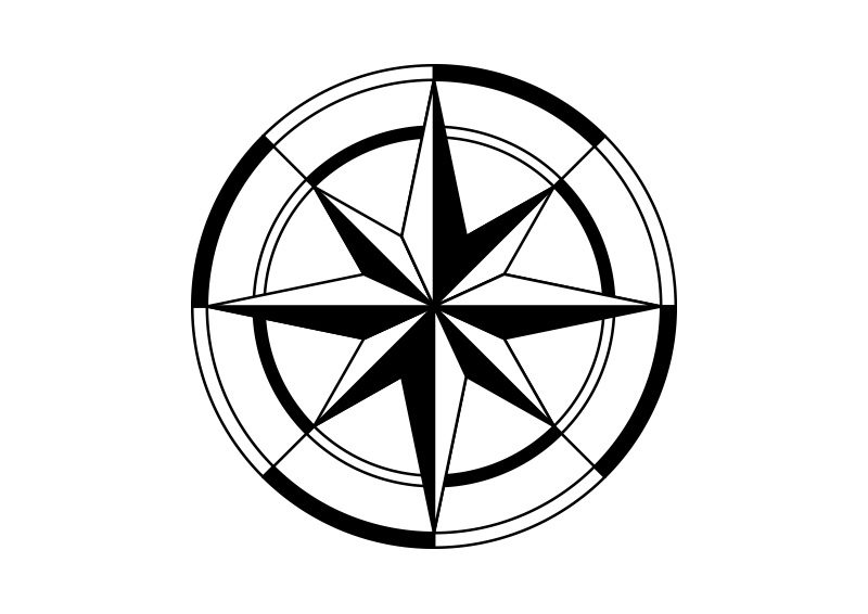 800x566 Compass Rose Vector