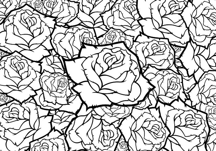 700x490 Rose Flower Vector Background Black And White